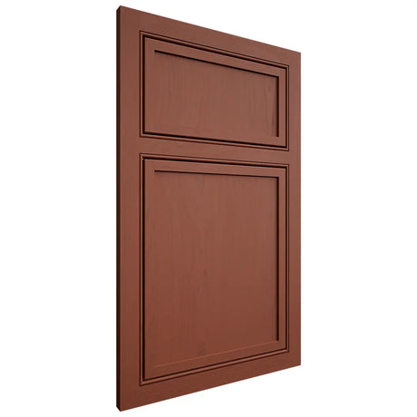 Shiloh Cabinetry Beaded Inset Napa Vertical Maple Plain Cut Cayenne Door