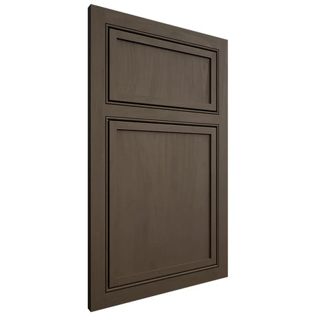 Shiloh Cabinetry Beaded Inset Napa Vertical Maple Plain Cut Perfect Brown Door