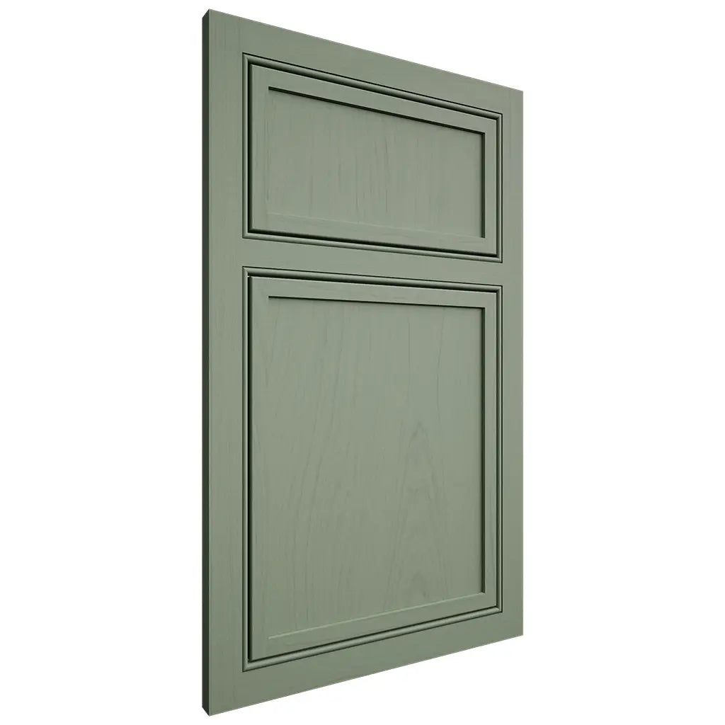 Shiloh Cabinetry Beaded Inset Napa Vertical Poplar Plain Cut Moss Door