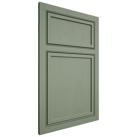 Shiloh Cabinetry Beaded Inset Napa Vertical Poplar Plain Cut Moss Door