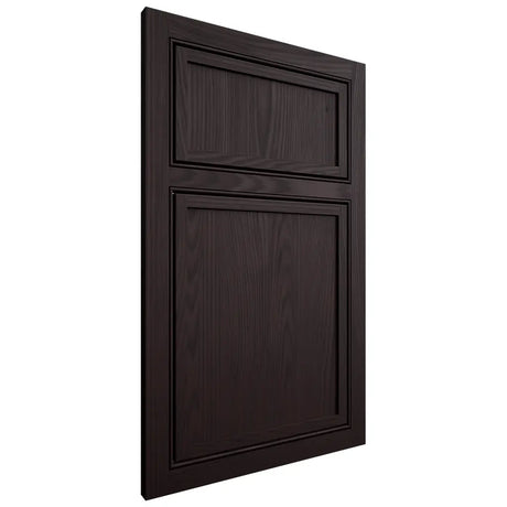Shiloh Cabinetry Beaded Inset Napa Vertical Red Oak Plain Cut Espresso Door