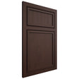 Shiloh Cabinetry Beaded Inset Napa Vertical Walnut Plain Cut Bison Door