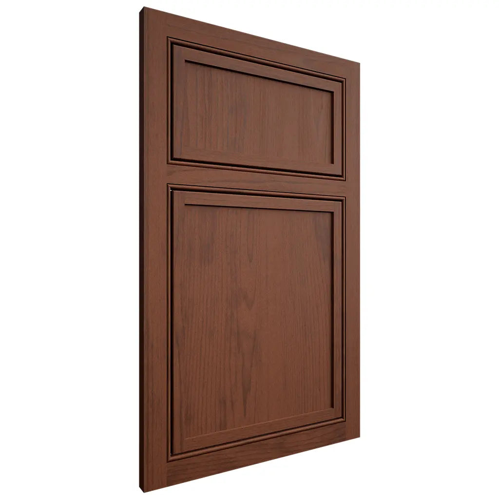 Shiloh Cabinetry Beaded Inset Napa Vertical Walnut Plain Cut Rye Door