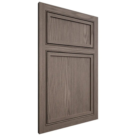 Shiloh Cabinetry Beaded Inset Napa Vertical White Oak Plain Cut Clay Door