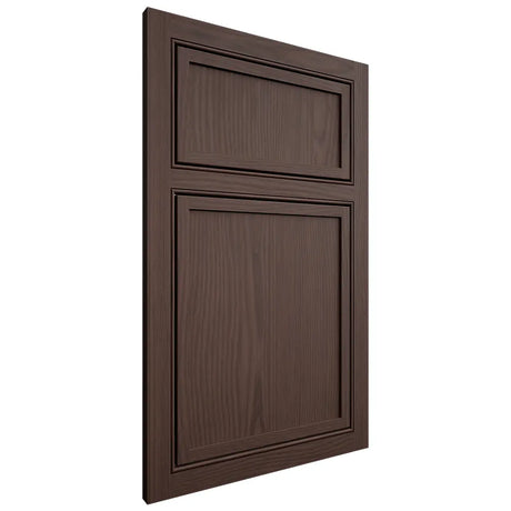 Shiloh Cabinetry Beaded Inset Napa Vertical White Oak Plain Cut Dusk Door