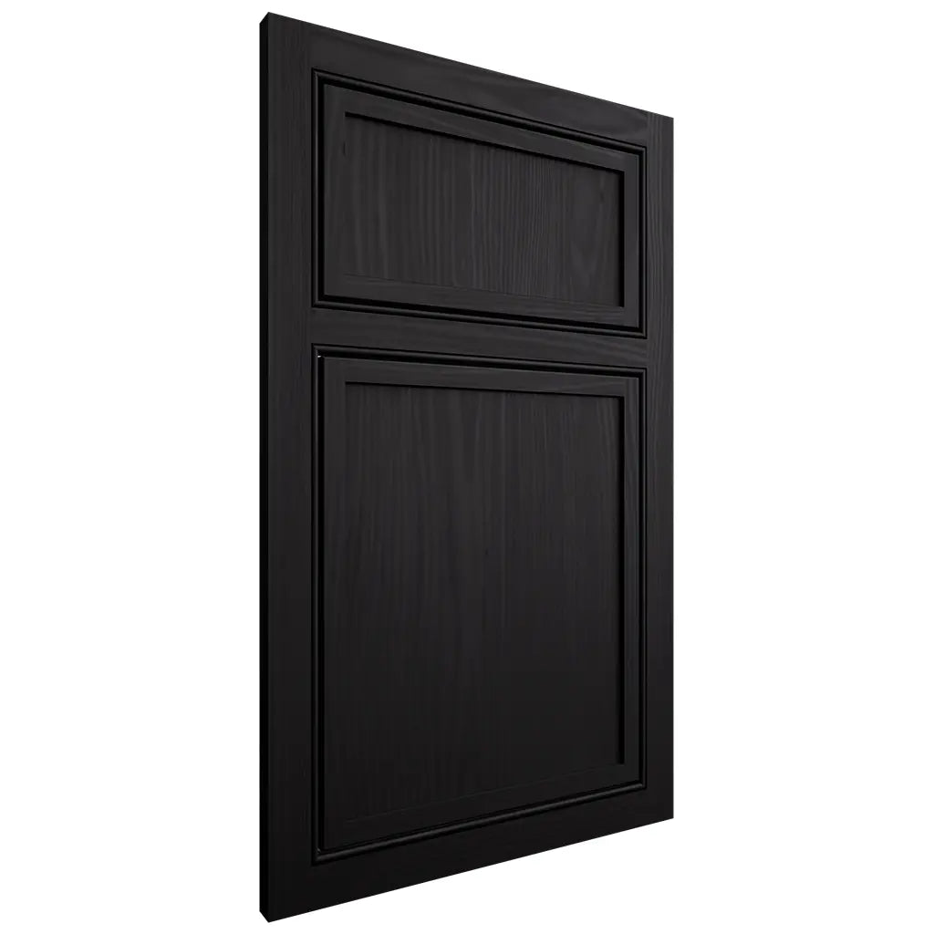 Shiloh Cabinetry Beaded Inset Napa Vertical White Oak Plain Cut Ink Door