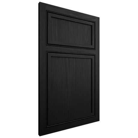 Shiloh Cabinetry Beaded Inset Napa Vertical White Oak Plain Cut Ink Door