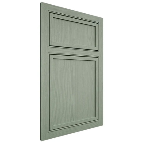 Shiloh Cabinetry Beaded Inset Napa Vertical White Oak Plain Cut Moss Door