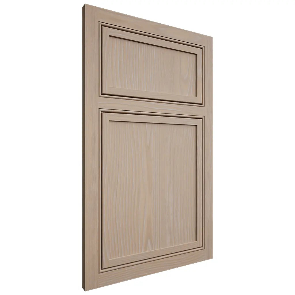 Shiloh Cabinetry Beaded Inset Napa Vertical White Oak Plain Cut Straw Door