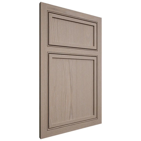 Shiloh Cabinetry Beaded Inset Napa Vertical White Oak Plain Cut Whitewash Door
