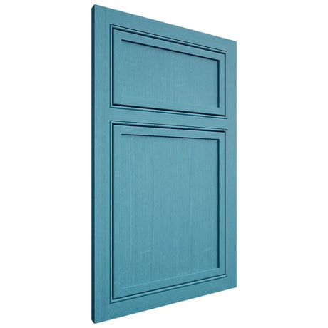Shiloh Cabinetry Beaded Inset Napa Vertical White Oak Quarter Sawn Aqua Door