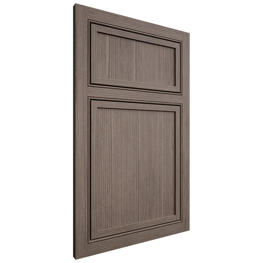 Shiloh Cabinetry Beaded Inset Napa Vertical White Oak Rift Cut Clay Door