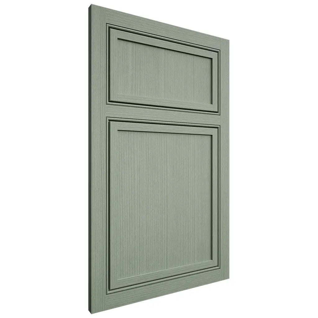 Shiloh Cabinetry Beaded Inset Napa Vertical White Oak Rift Cut Moss Door