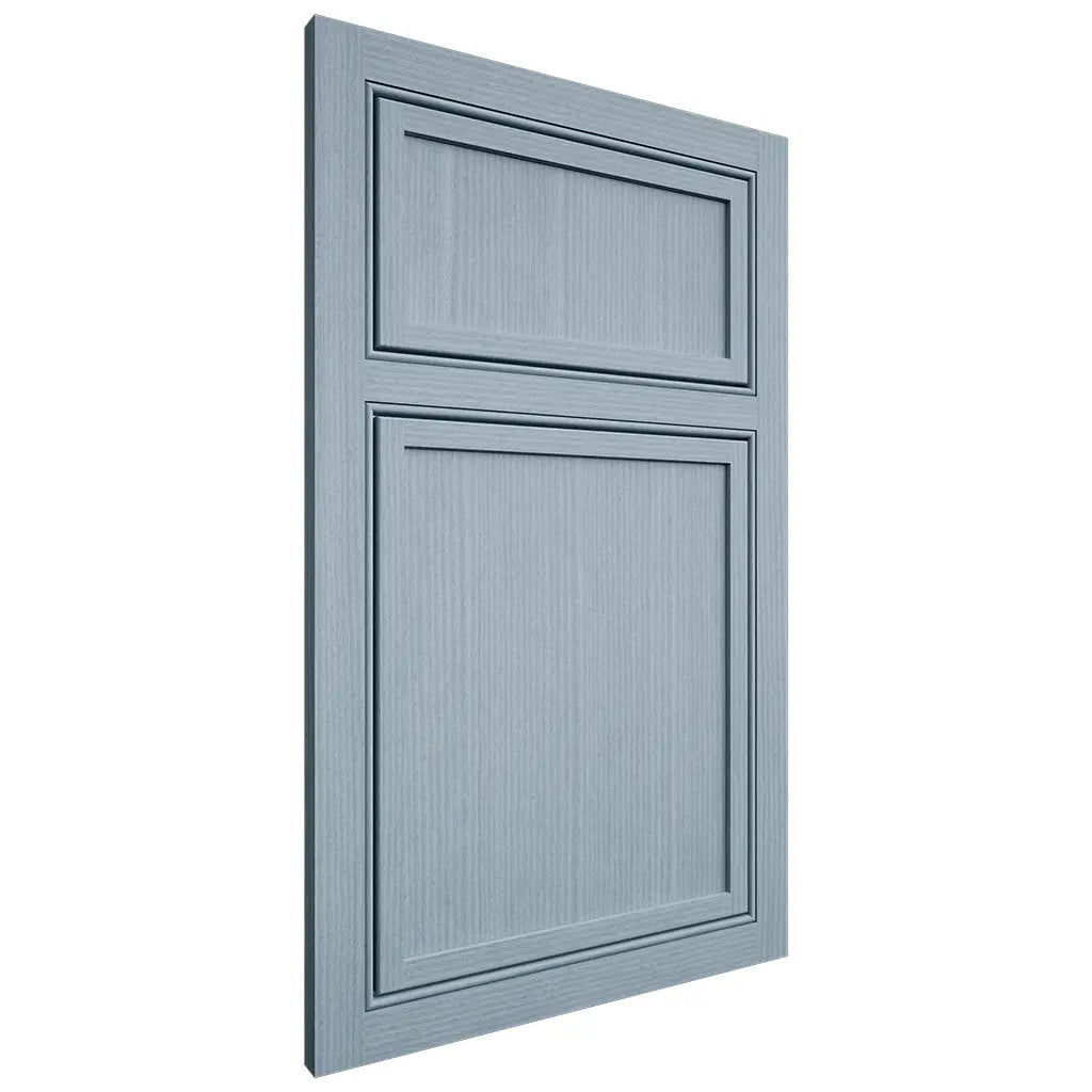 Shiloh Cabinetry Beaded Inset Napa Vertical White Oak Rift Cut Sky Door