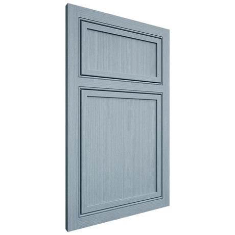 Shiloh Cabinetry Beaded Inset Napa Vertical White Oak Rift Cut Sky Door