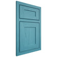 Shiloh Cabinetry Beaded Inset New Haven Alder Plain Cut Aqua Door