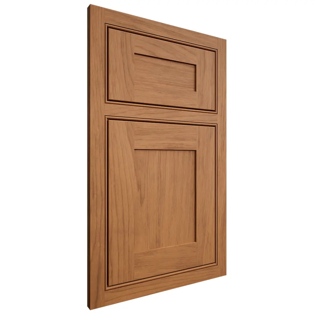 Shiloh Cabinetry Beaded Inset New Haven Alder Plain Cut Caramel Door