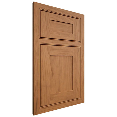 Shiloh Cabinetry Beaded Inset New Haven Alder Plain Cut Caramel Door