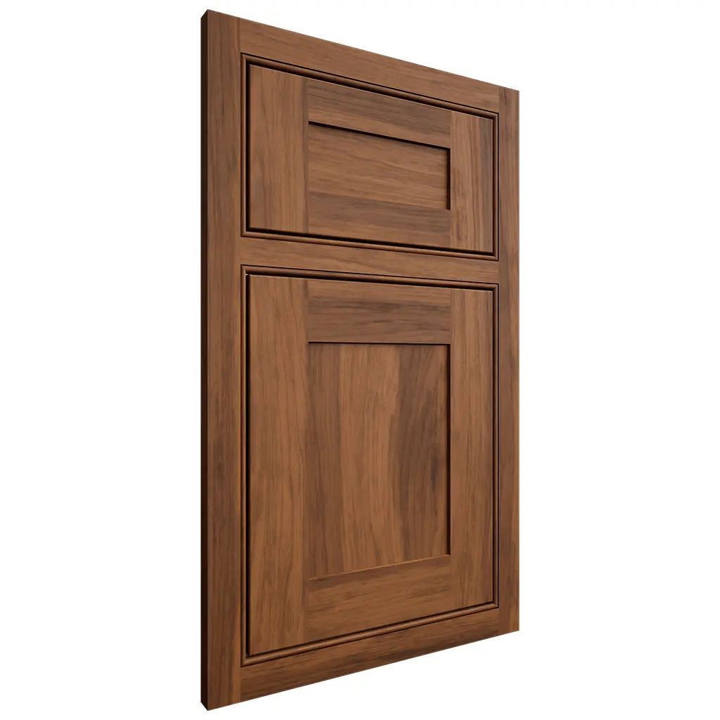 Shiloh Cabinetry Beaded Inset New Haven Hickory Plain Cut Burnt Sugar Door