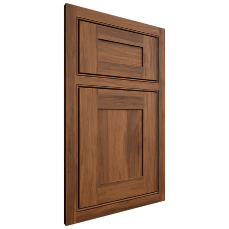 Shiloh Cabinetry Beaded Inset New Haven Hickory Plain Cut Burnt Sugar Door