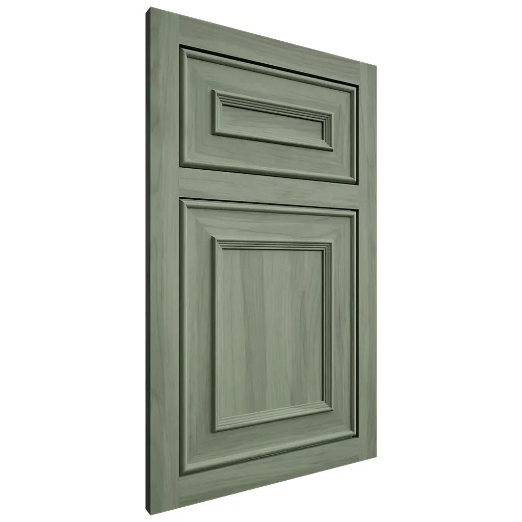 Shiloh Cabinetry Beaded Inset New Haven Hickory Plain Cut Moss Door
