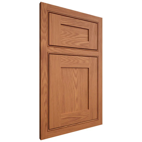 Shiloh Cabinetry Beaded Inset New Haven Red Oak Plain Cut Harvest Door