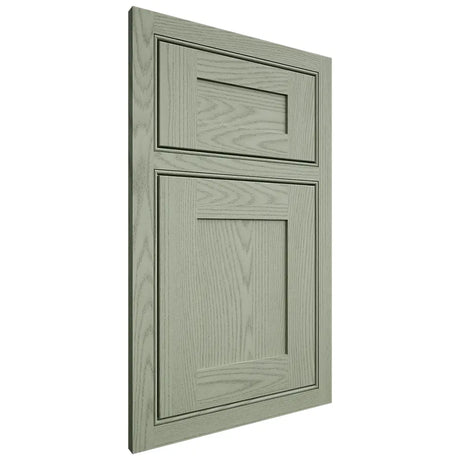 Shiloh Cabinetry Beaded Inset New Haven Red Oak Plain Cut Moss Door