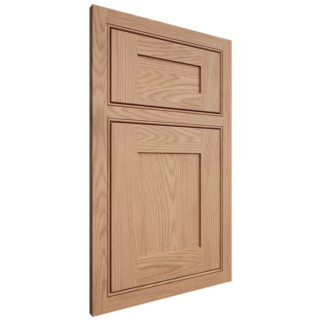Shiloh Cabinetry Beaded Inset New Haven Red Oak Plain Cut Natural Door