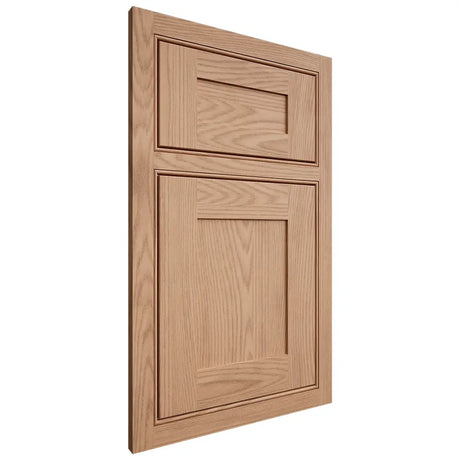 Shiloh Cabinetry Beaded Inset New Haven Red Oak Plain Cut Natural Door
