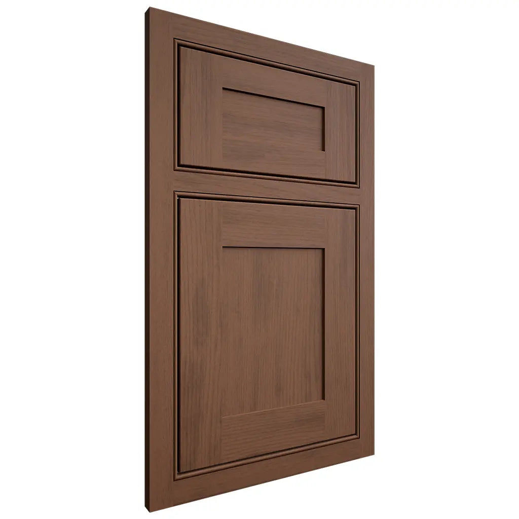 Shiloh Cabinetry Beaded Inset New Haven Walnut Plain Cut Natural Door