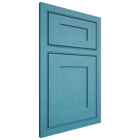 Shiloh Cabinetry Beaded Inset New Haven White Oak Quarter Sawn Aqua Door