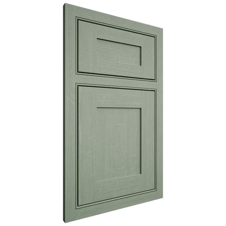 Shiloh Cabinetry Beaded Inset New Haven White Oak Quarter Sawn Moss Door