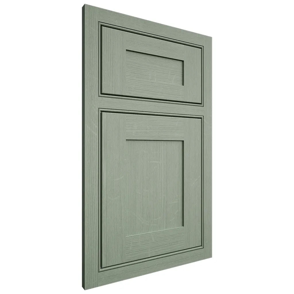 Shiloh Cabinetry Beaded Inset New Haven White Oak Quarter Sawn Moss Door