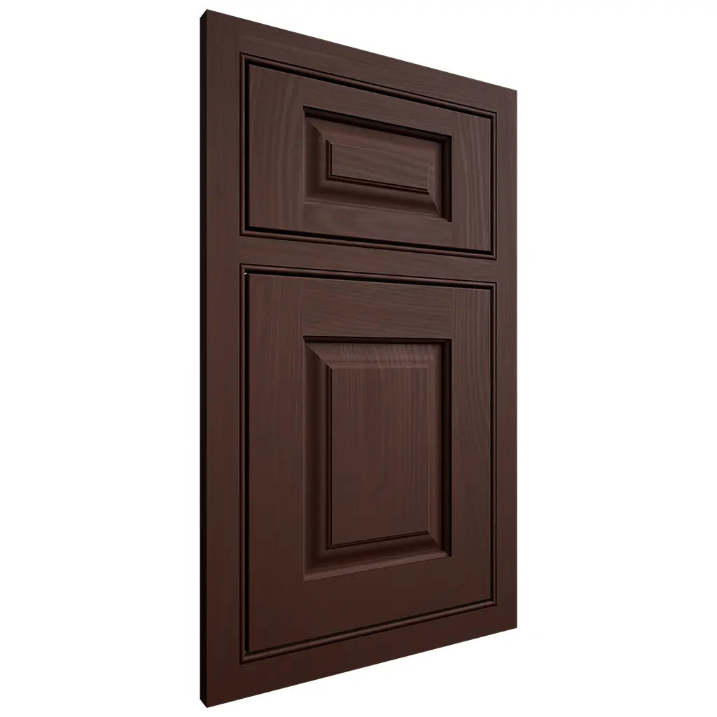 Shiloh Cabinetry Beaded Inset Oxford Alder Plain Cut Umber Door