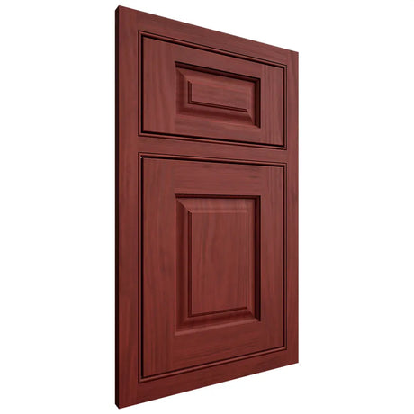 Shiloh Cabinetry Beaded Inset Oxford Cherry Plain Cut Red Door