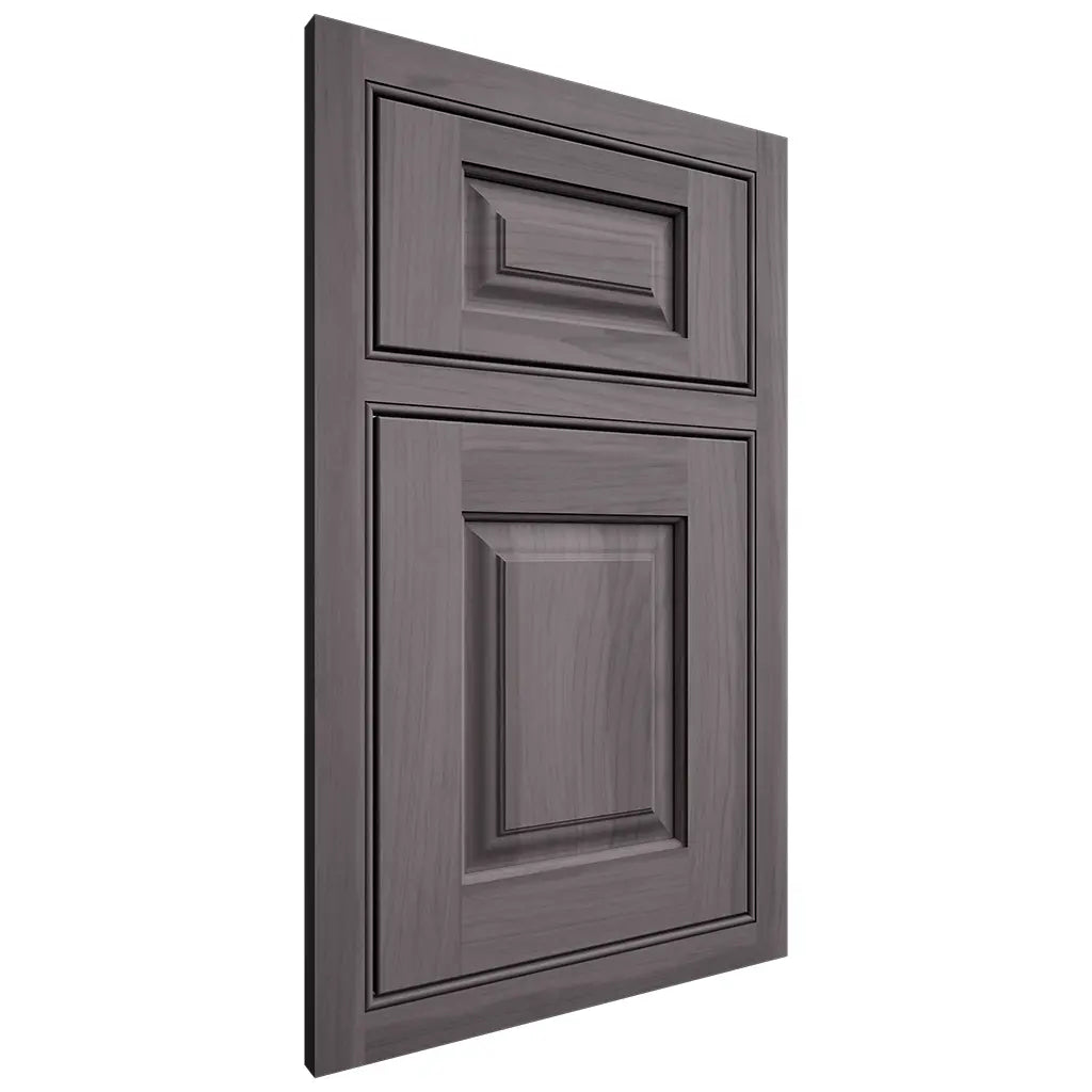 Shiloh Cabinetry Beaded Inset Oxford Hickory Plain Cut Cadet Door