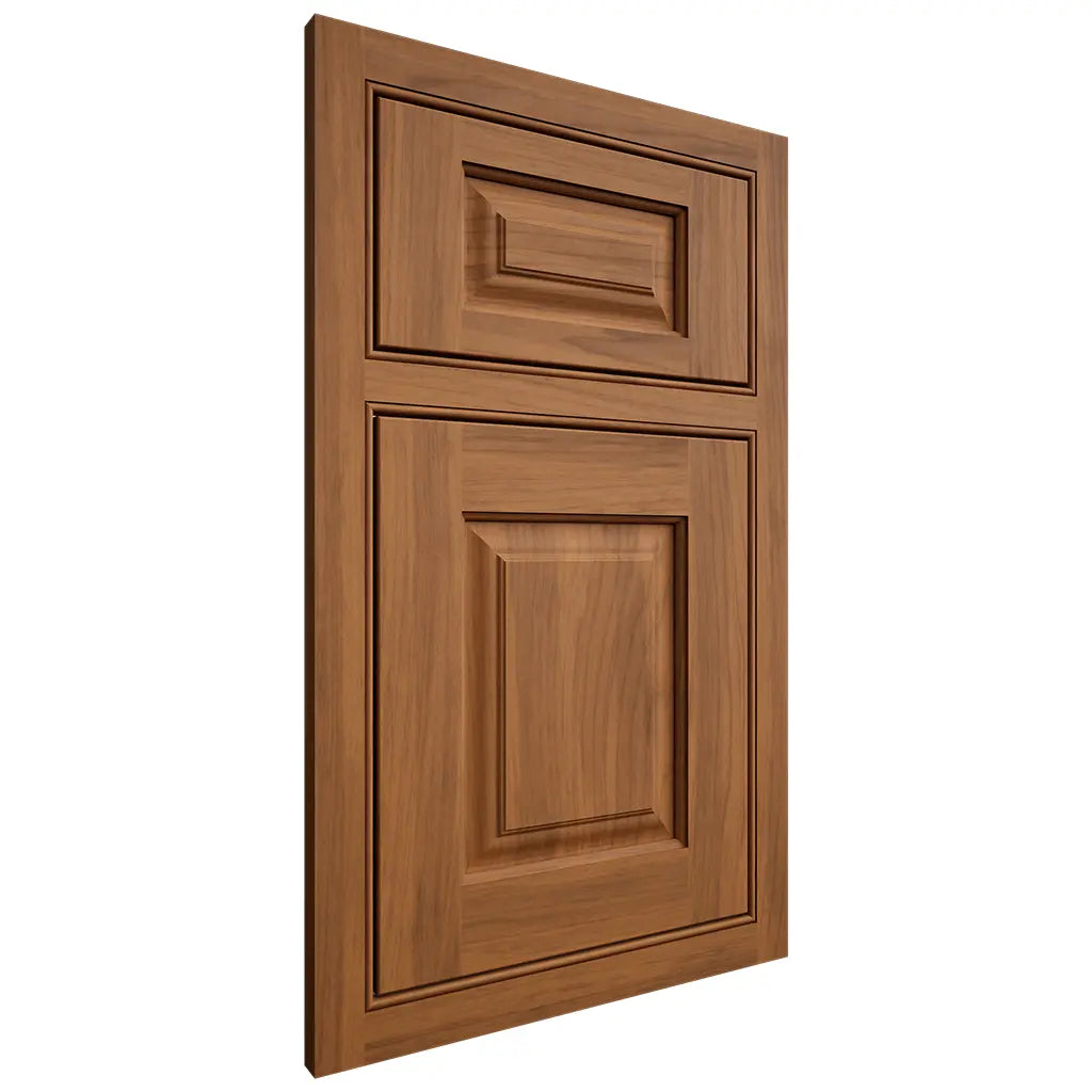Shiloh Cabinetry Beaded Inset Oxford Hickory Plain Cut Chestnut Door