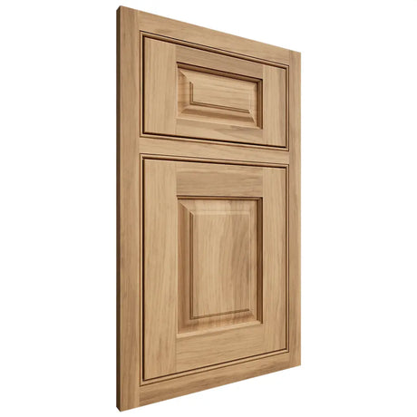 Shiloh Cabinetry Beaded Inset Oxford Hickory Plain Cut Natural Door