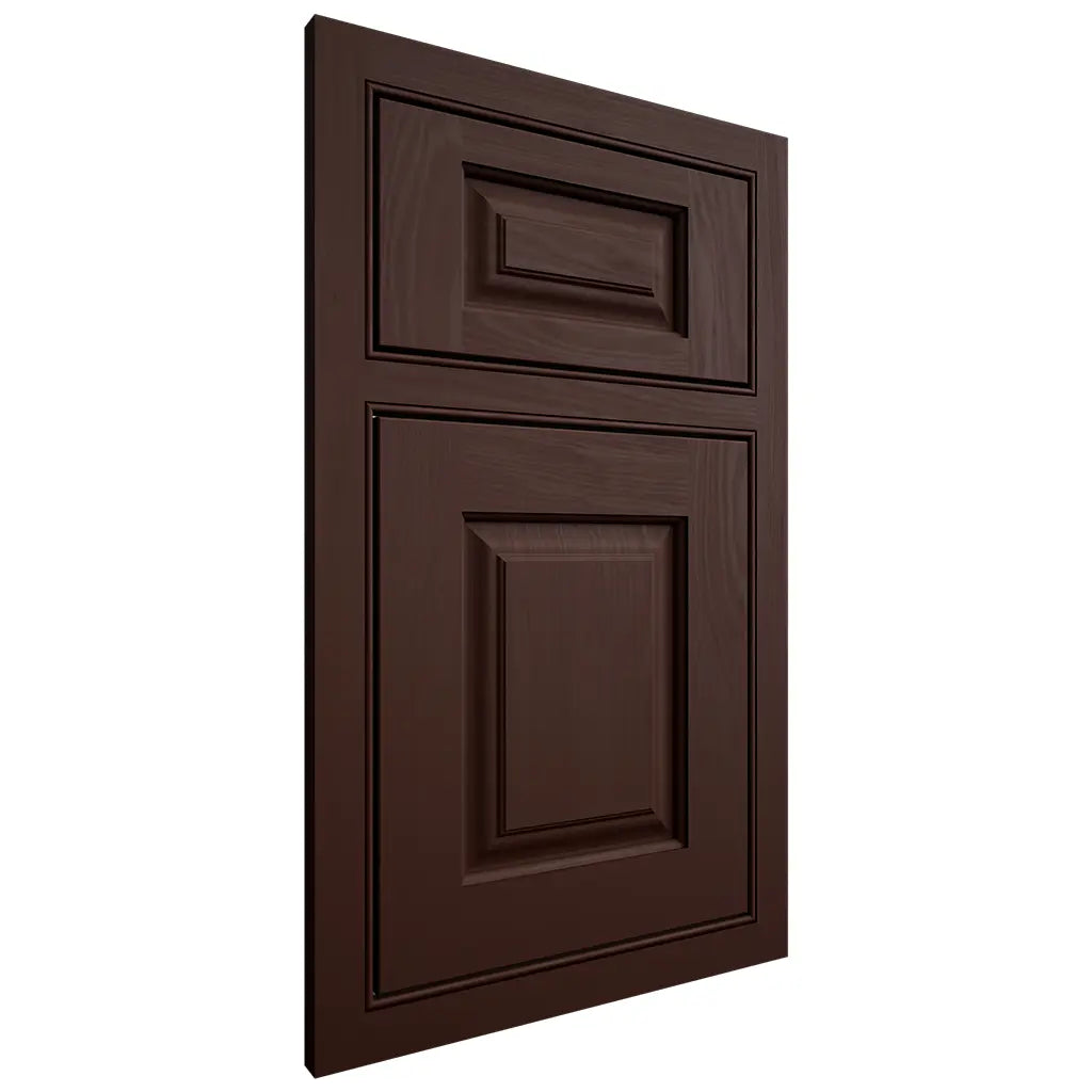 Shiloh Cabinetry Beaded Inset Oxford Maple Plain Cut Cocoa Door