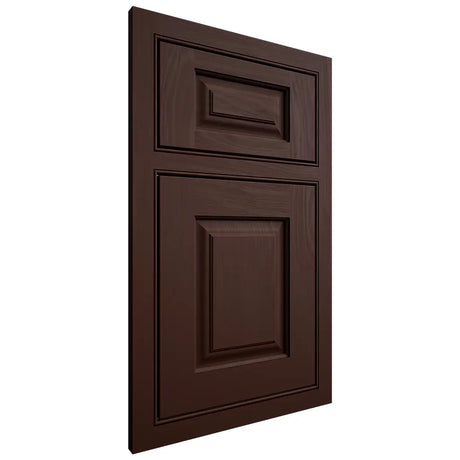 Shiloh Cabinetry Beaded Inset Oxford Maple Plain Cut Cocoa Door