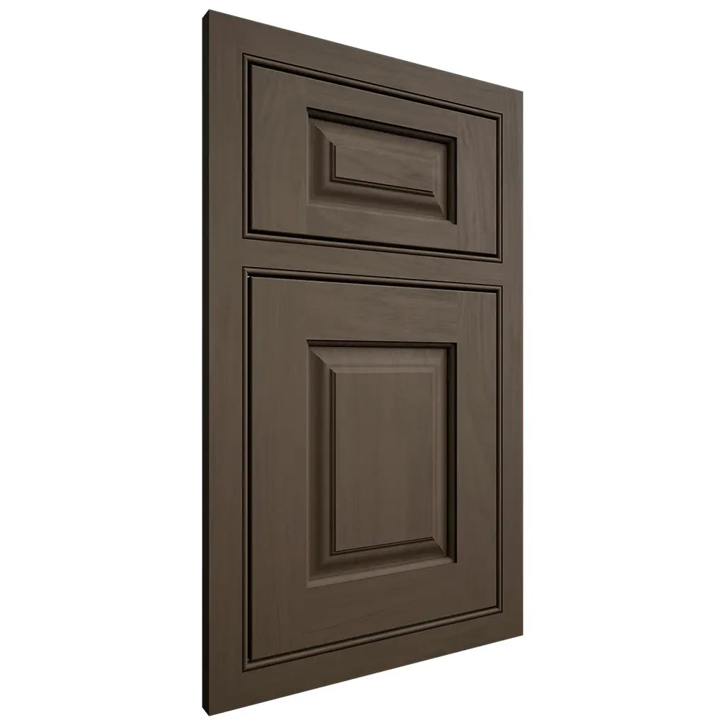 Shiloh Cabinetry Beaded Inset Oxford Maple Plain Cut Perfect Brown Door