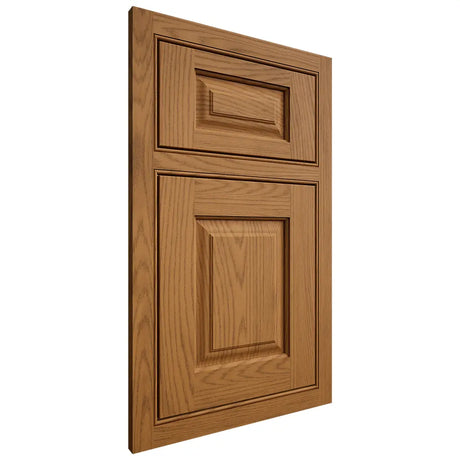Shiloh Cabinetry Beaded Inset Oxford Red Oak Plain Cut Autumn Door