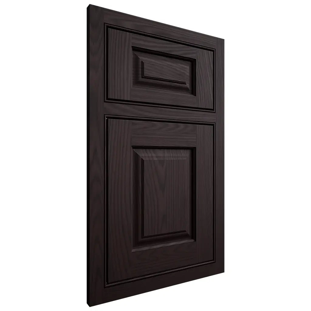 Shiloh Cabinetry Beaded Inset Oxford Red Oak Plain Cut Espresso Door