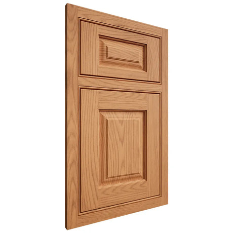 Shiloh Cabinetry Beaded Inset Oxford Red Oak Plain Cut Medium Door