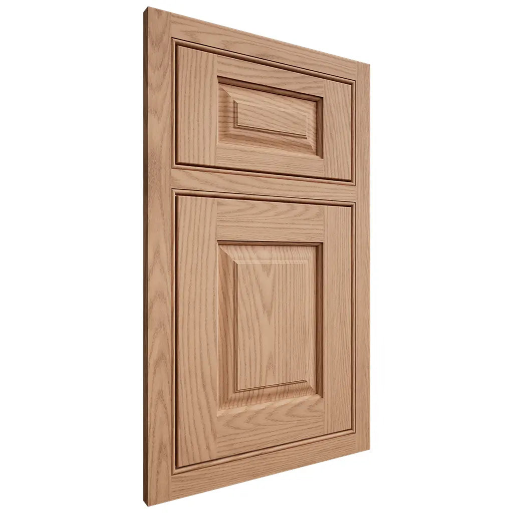 Shiloh Cabinetry Beaded Inset Oxford Red Oak Plain Cut Natural Door