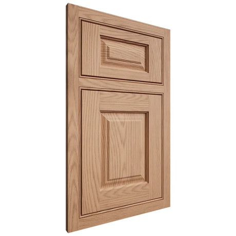 Shiloh Cabinetry Beaded Inset Oxford Red Oak Plain Cut Natural Door