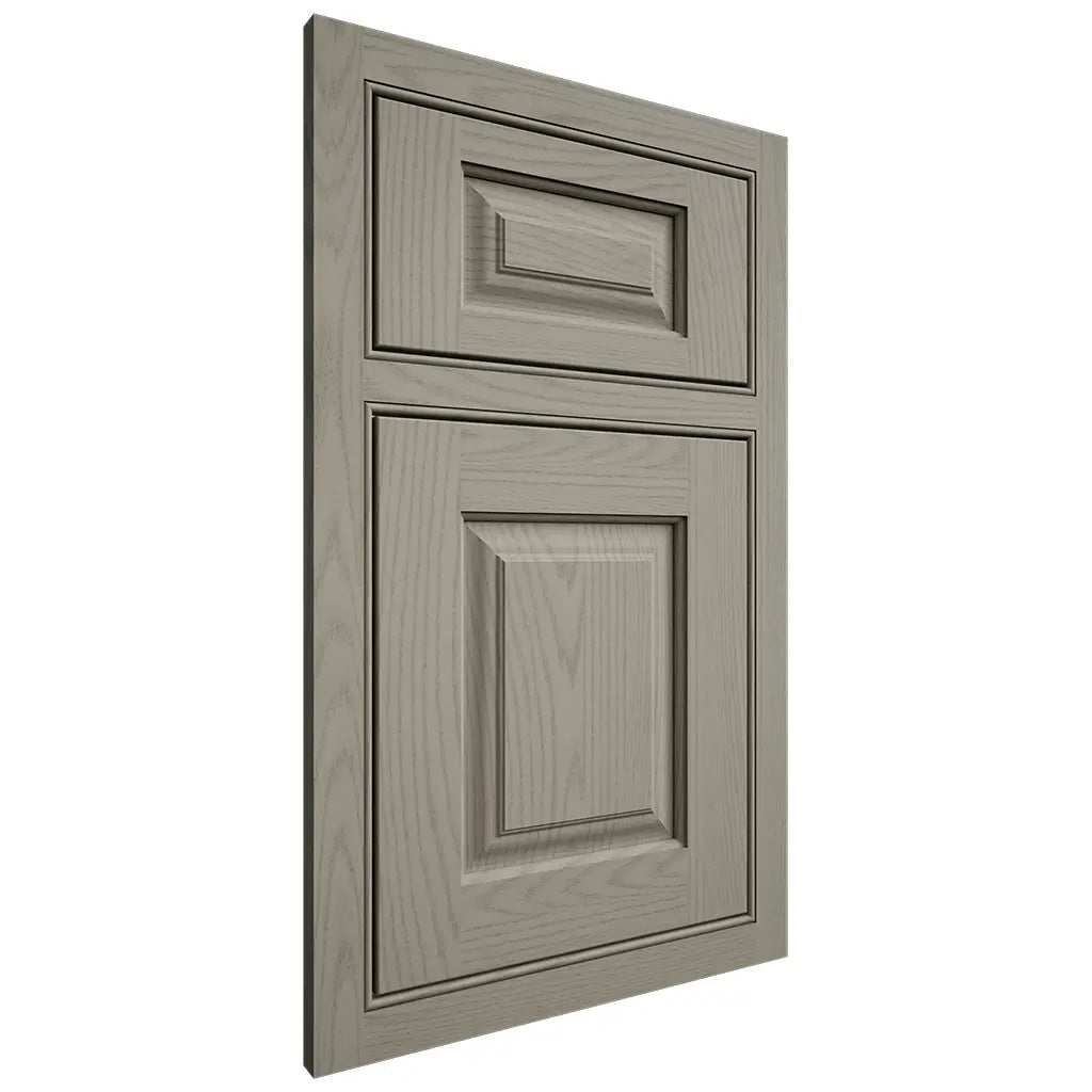 Shiloh Cabinetry Beaded Inset Oxford Red Oak Plain Cut Thyme Door
