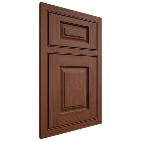 Shiloh Cabinetry Beaded Inset Oxford Walnut Plain Cut Rye Door