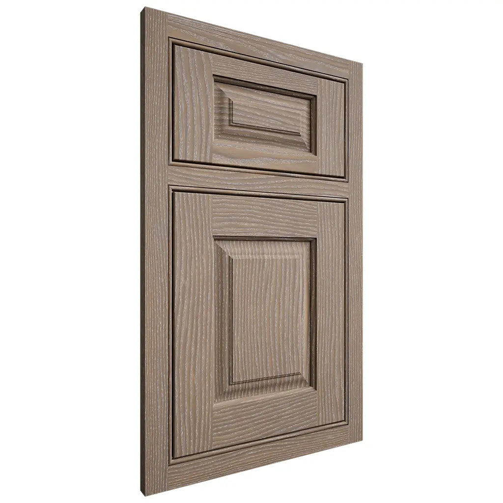 Shiloh Cabinetry Beaded Inset Oxford White Oak Plain Cut Almond Door
