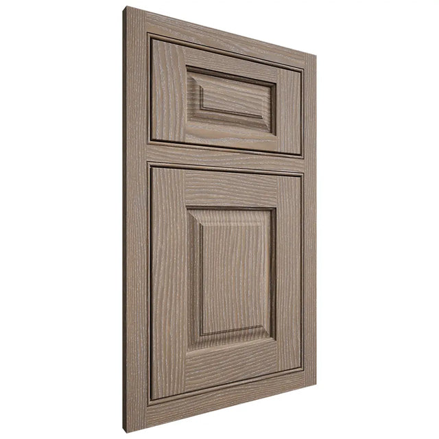 Shiloh Cabinetry Beaded Inset Oxford White Oak Plain Cut Almond Door